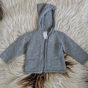 Bonpoint baby alpaca wool hooded knit jacket